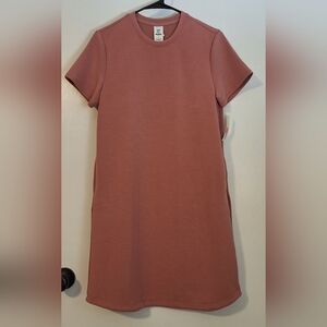 Women’s Crewneck T-Shirt Dress in Dusty Rose